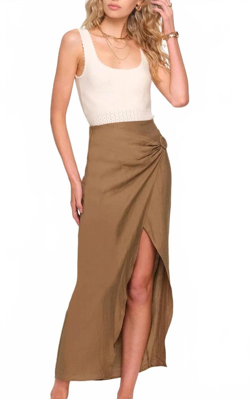 NEW HEARTLOOM salome midi skirt in beige
